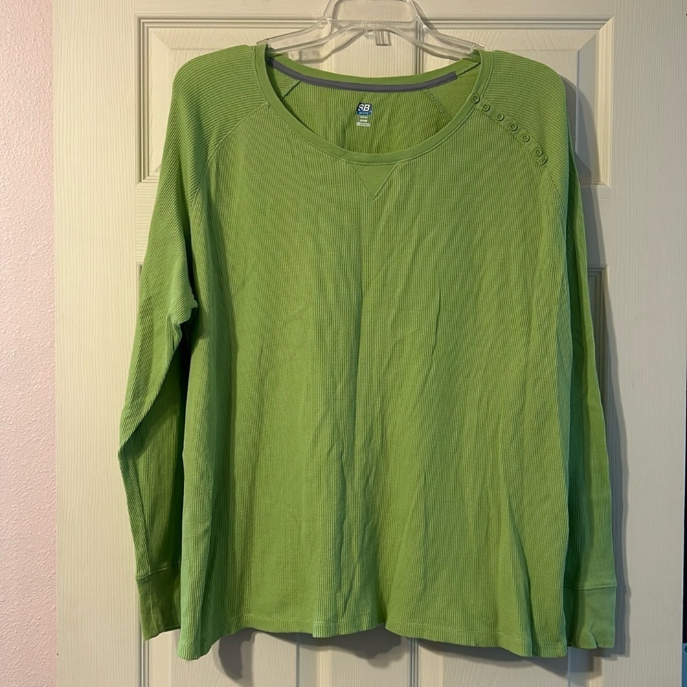 SJB Active Thermal Long Sleeve Shirt 3X Lime Green